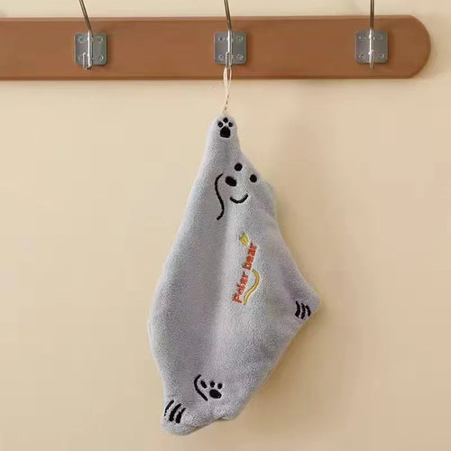 Polar Bear Hand Wiping Towel Super Absorbent Hanging Kitchen Towel