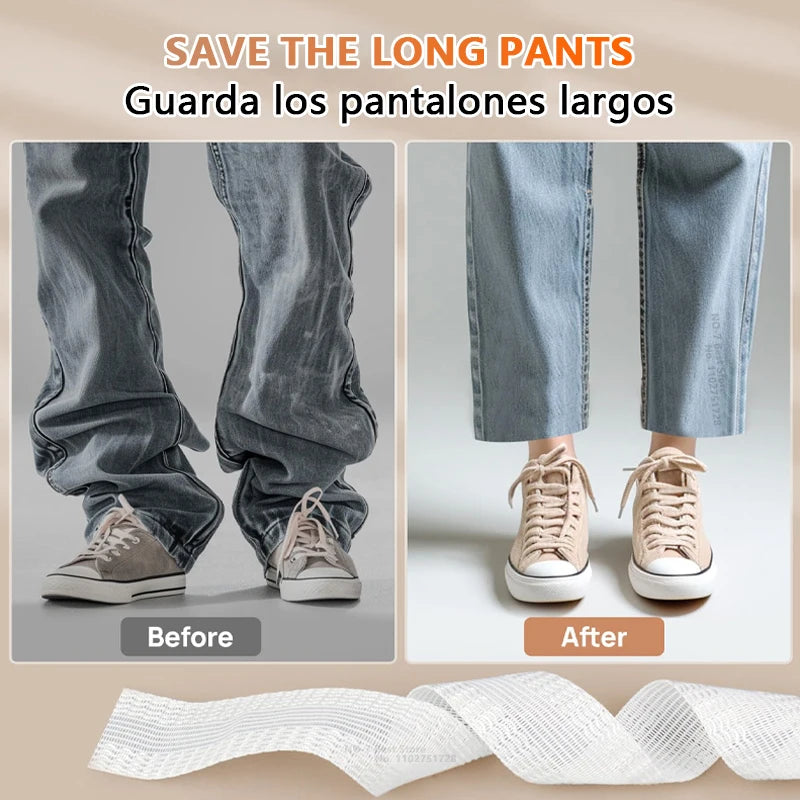 Self Adhesive Pants Hem Tape No Sew Iron on Trouser Edge Hemming Strip