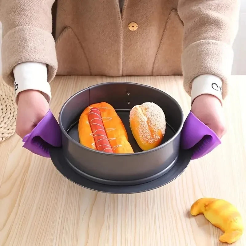 2pcs Thicken Baking  silicone oven mitts Microwave Oven Glove Heat