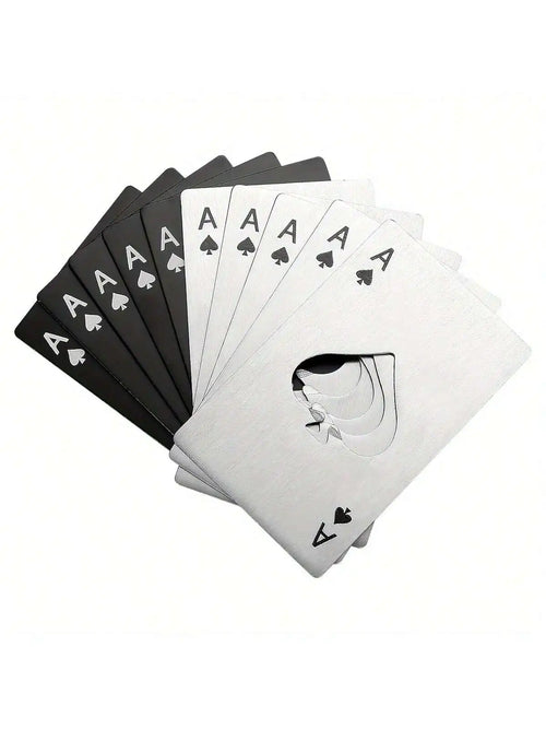 Stainless Steel  Spades A Winemaker Bottle Opener Playing Cards Bottle