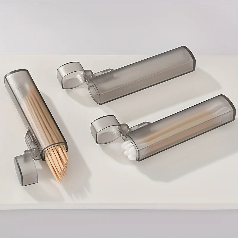 Portable Plastic Toothpick Case - Clear Toothpick Holder for Outdoor