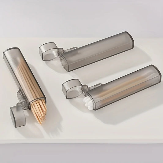Portable Plastic Toothpick Case - Clear Toothpick Holder for Outdoor