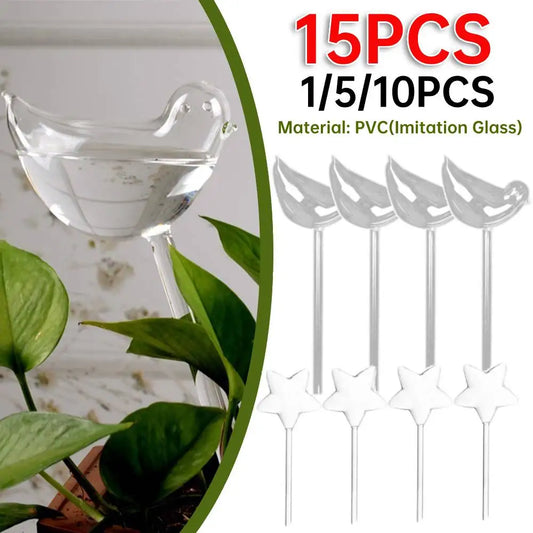 1-15pc Automatic Plant Watering Bulbs Self Watering Bird Shape Water
