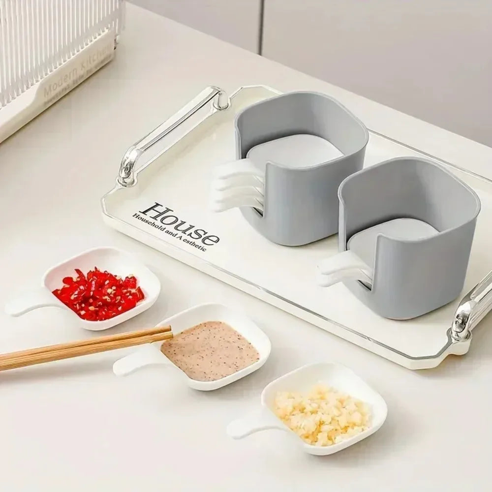 7pcs/set Sauce Dish Food Sauce Dish Dipping Dish SetSnack Seasoning