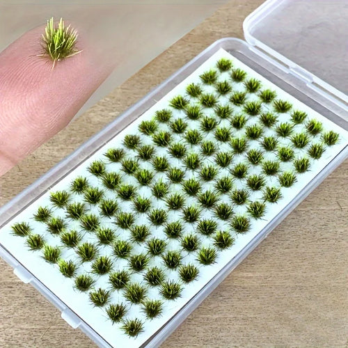 104pcs/pack Static Grass Tuft, Model Grass Tufts Terrain Model Kit