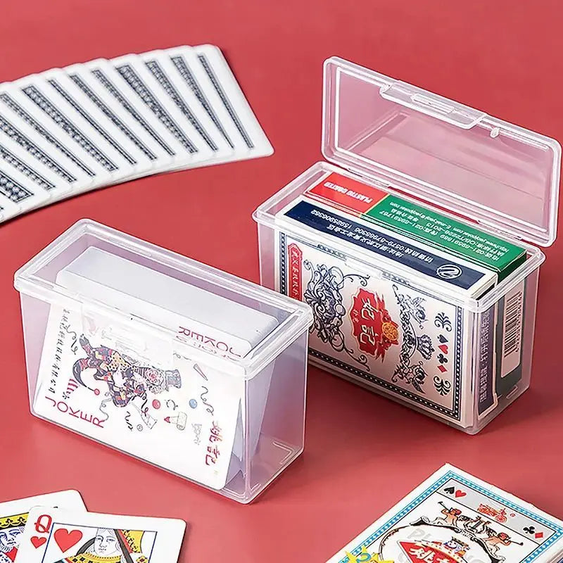 New Transparent Plastic Boxes Playing Cards Container PP Storage Case