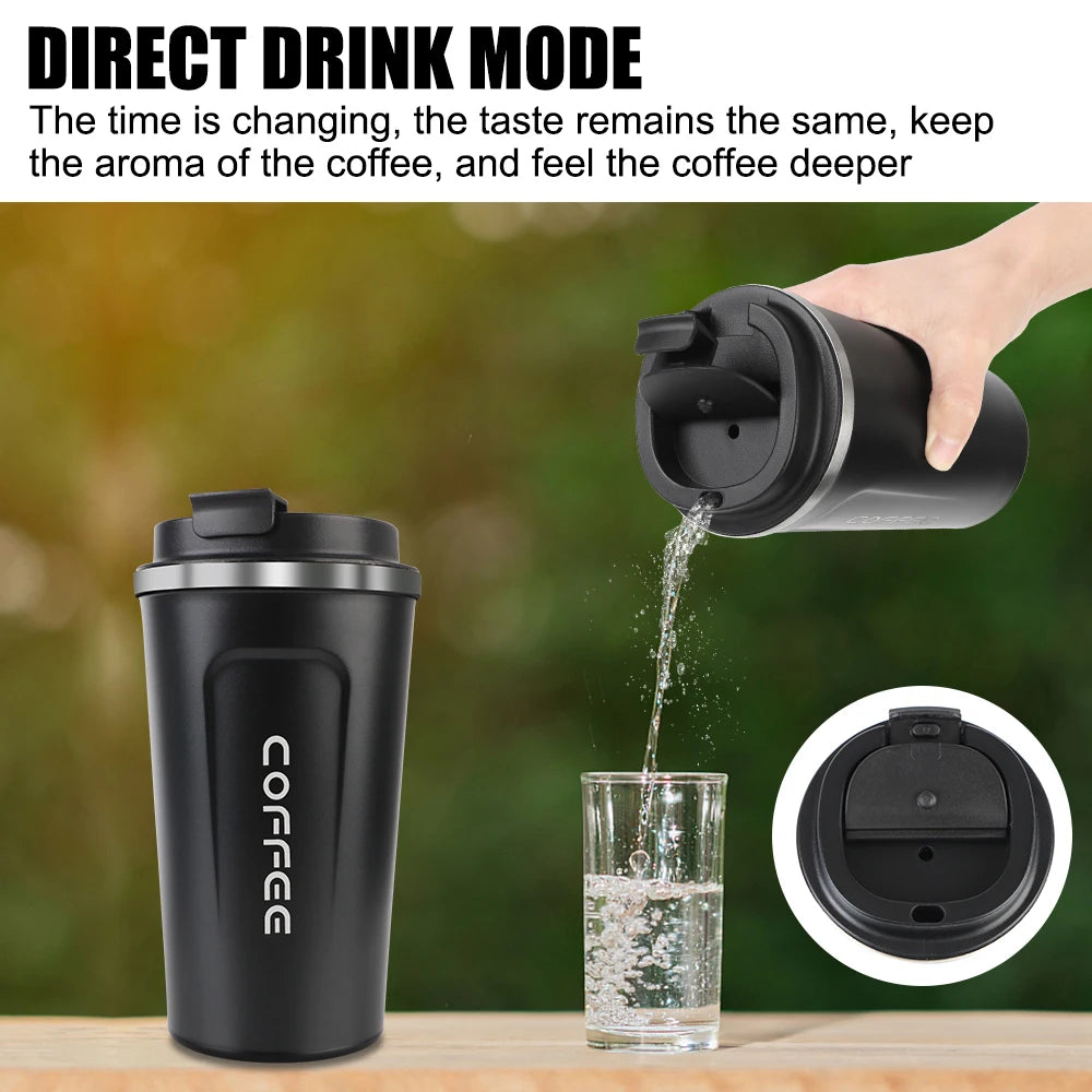 Thermo Cafe Coffee Mug Car Thermos Mug 380/510ML Leak_Proof Travel