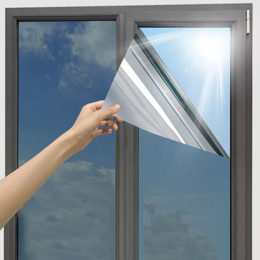AFDB One Way Window Film, Mirror Effect Tint Glass Covering for Home