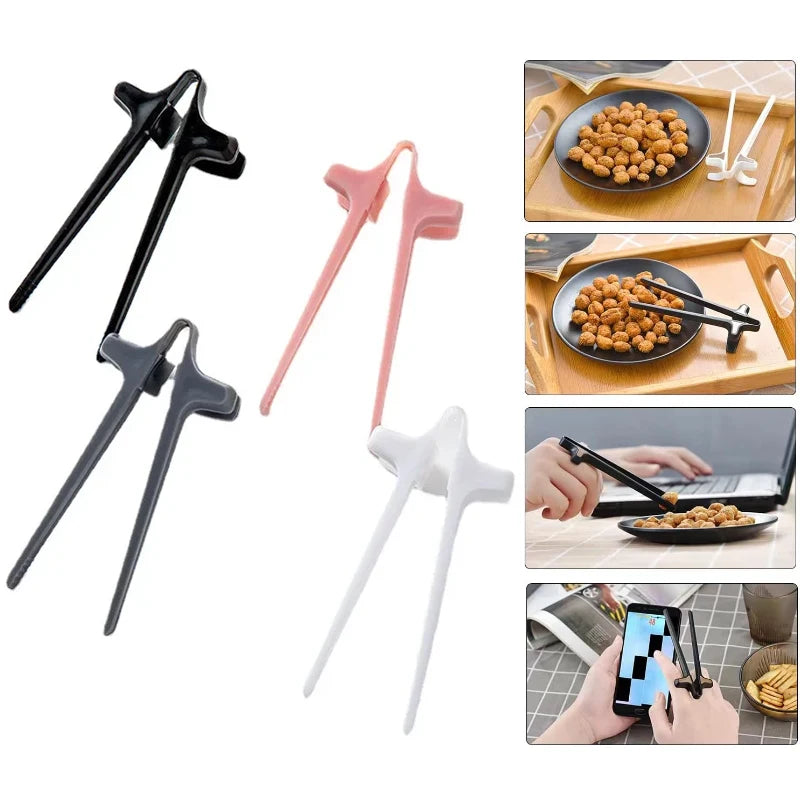 Finger Chopsticks for Gamer Gaming Snack Clips Plastic Chopstick Snack