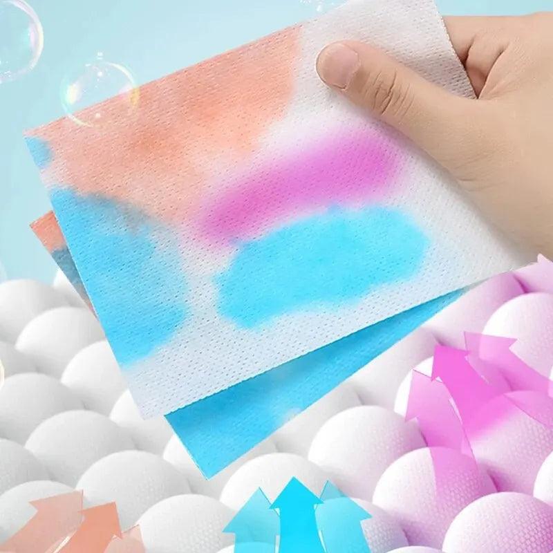 50 PCS/Bag Laundry Tablets Laundry Paper Absorption Washing