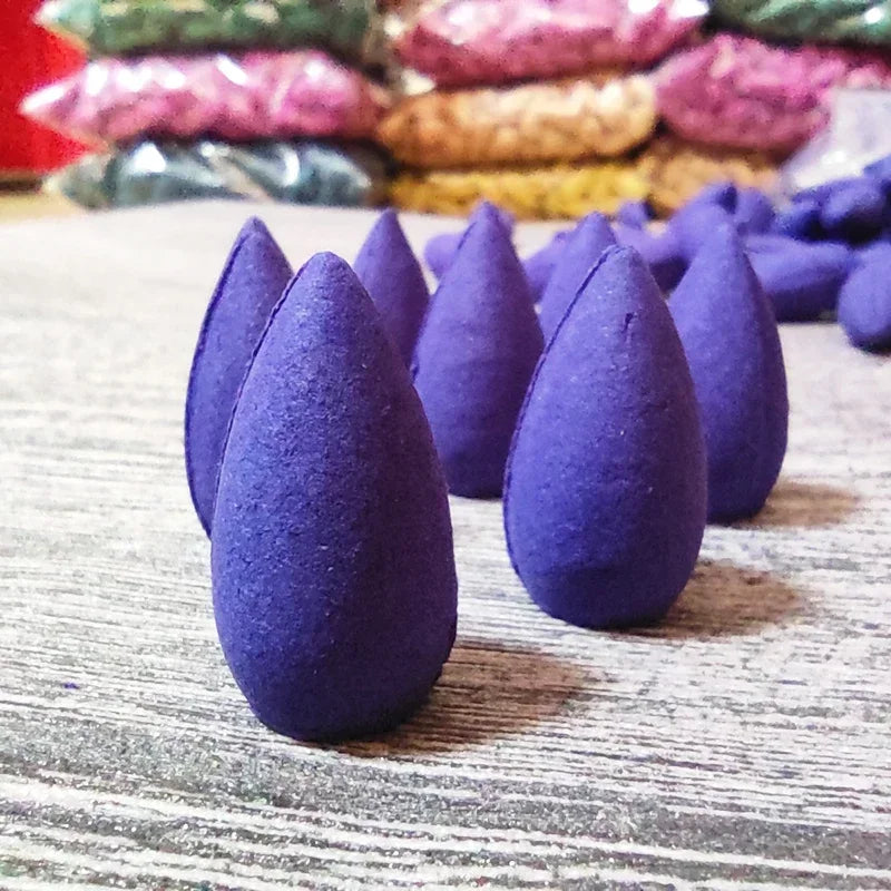 100g about 60pcs Natural Smoke Backflow Incense Cones Sandalwood