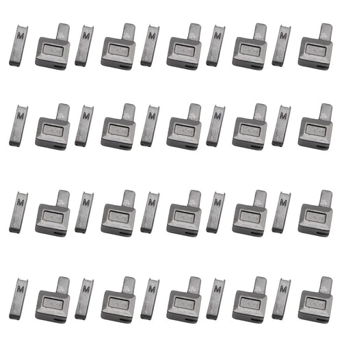 20-Piece Set Premium Metal Zipper Heads Gold Silver Bronze Black -