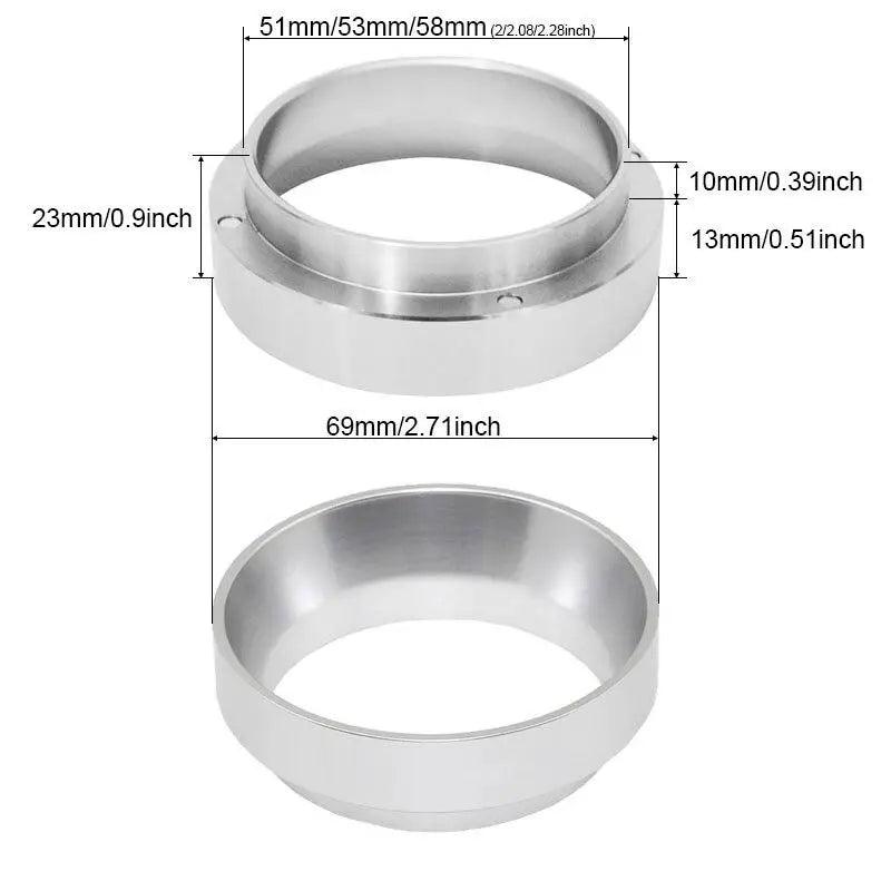 Aluminum Intelligent Dosing Ring For Bowl Coffee Powder Espresso
