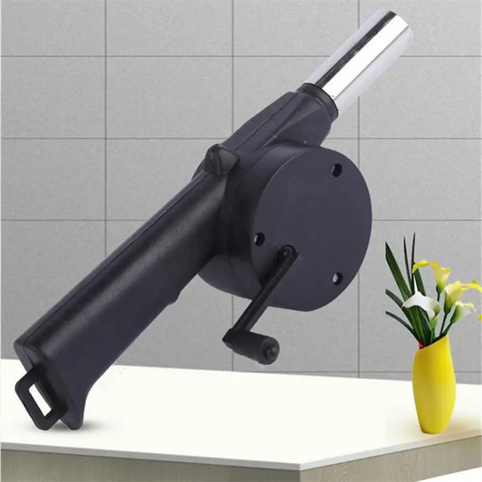 Hand-cranked Air Blower Barbecue Fan Mini Portable BBQ Grill Fire