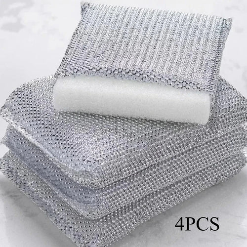 4 Pcs Gentle Dish Sponges – Scratch-Free Cleaning Pads for Pots, Pans,
