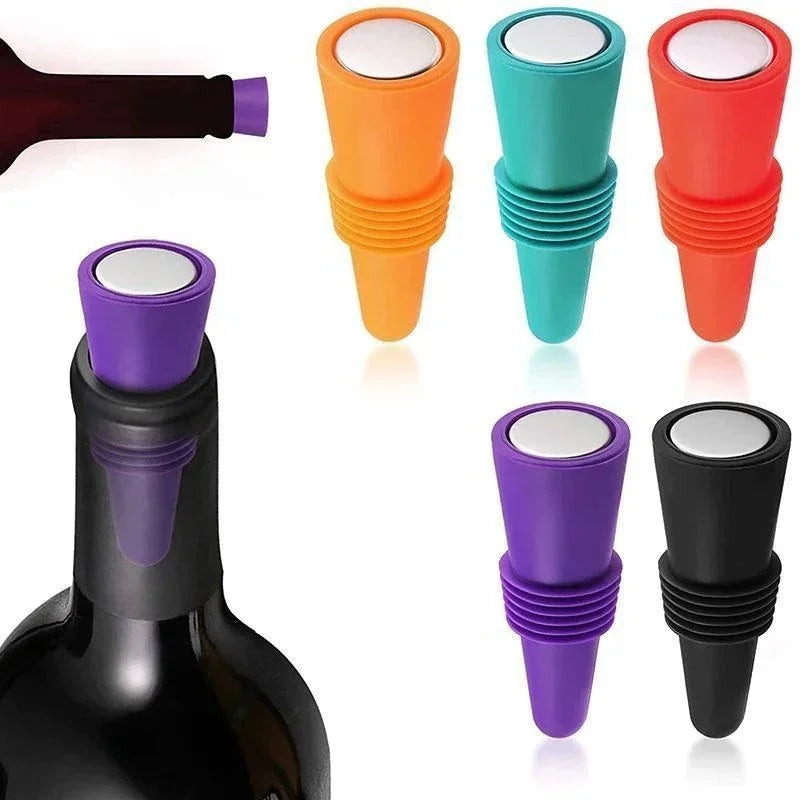 1PC Silicone Wine and Beverage Bottle Cap Set Leak Proof Champagne