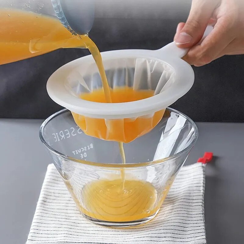 100/200/400 Mesh Washable Nylon Ultra Fine Filter Mesh Strainer Spoon