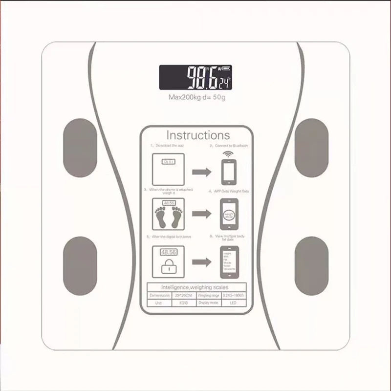 Digital Body Weight Scale Smart Wireless Fat Scale Bathroom Weight