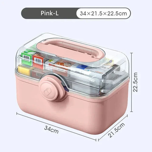 Clearance_3 Layers Large Capacity Medicine First Aid Kit Medicines