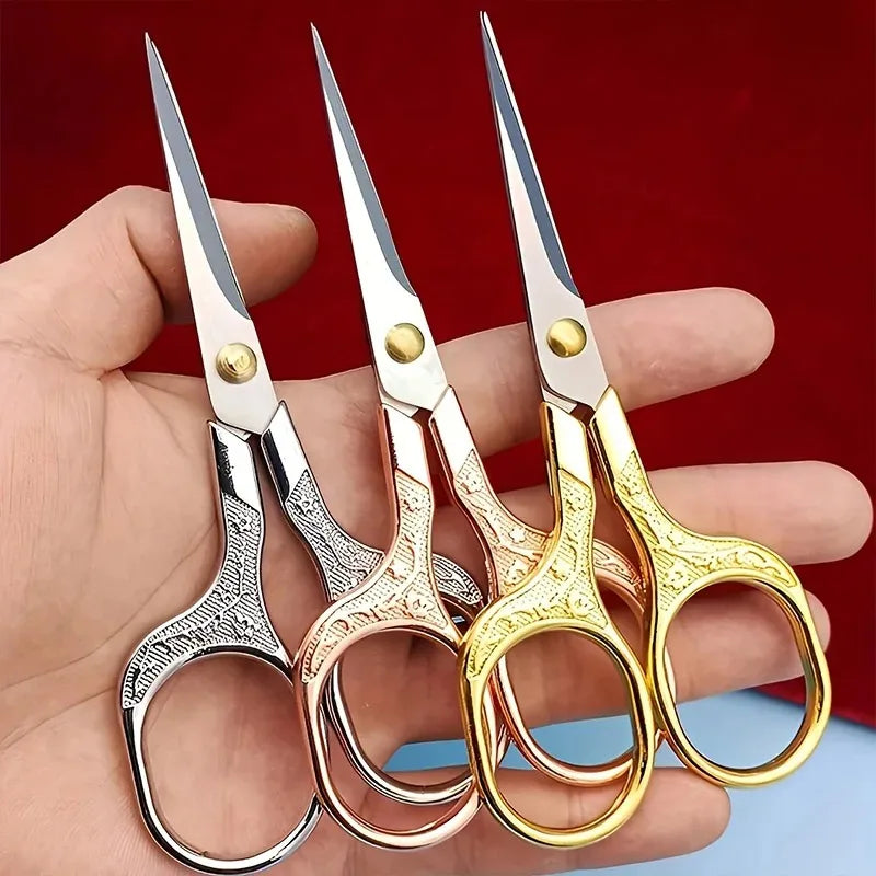 1PC Sewing Scissors Stainless Steel Retro Embroidery Tailor Scissors