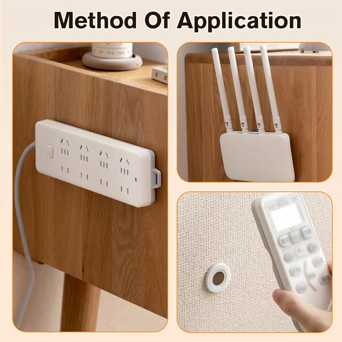 3/6/12Pcs Strong Magnetic Remote Control Holder Wall Mount Adhesive