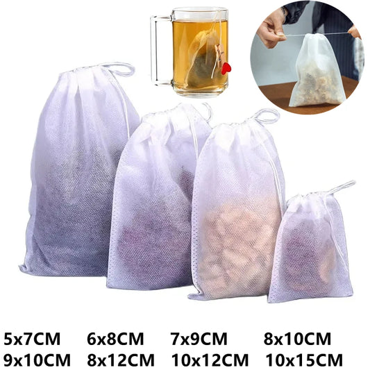 Disposable Teabags Non-woven Fabric Tea Filter Bags for Coffee Spice