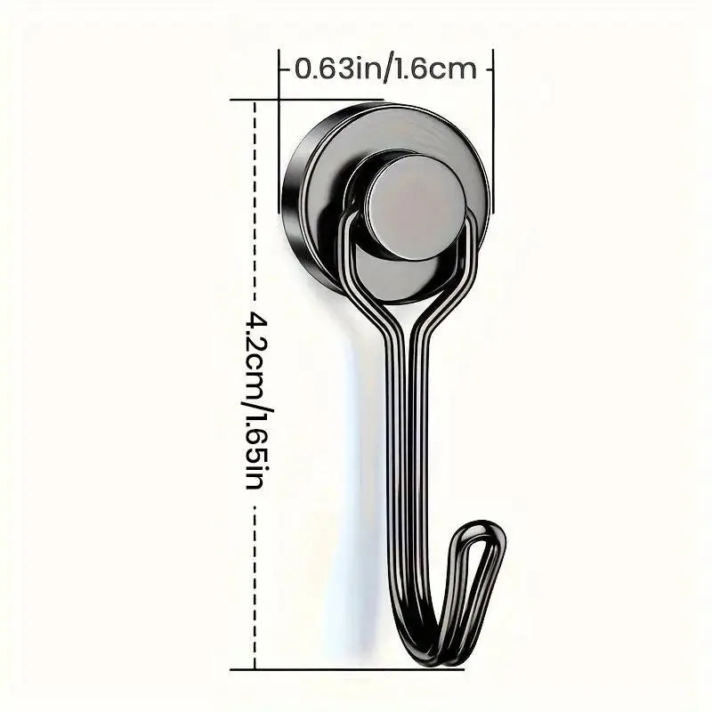 20pcs black Magnetic Hooks Heavy Duty Neodymium Rare Earth Magnetic
