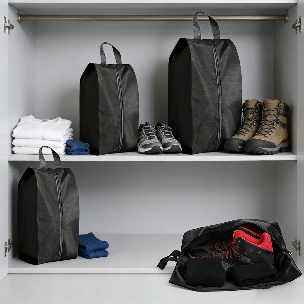 3PCS Shoe Storage Bags Dust-proof Shoe Cover Travel Portable Bag
