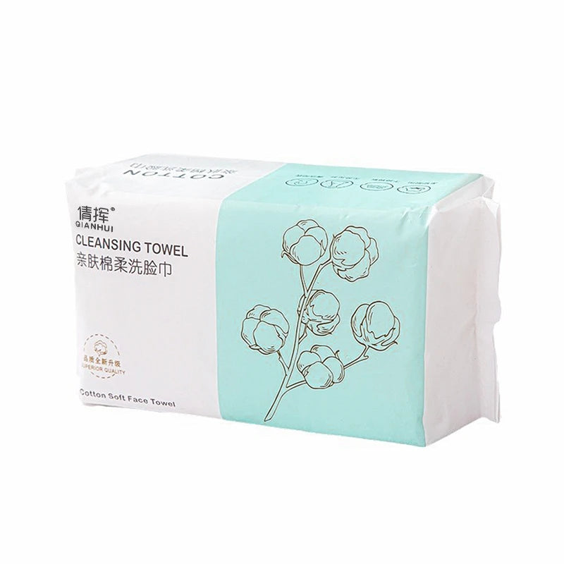 100PCS Natural Disposable Face Towel Travel Facial Cleansing Wet And