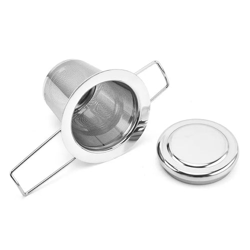Stainless Steel Mesh Tea Infuser with Lid Reusable Cup Strainer Loose