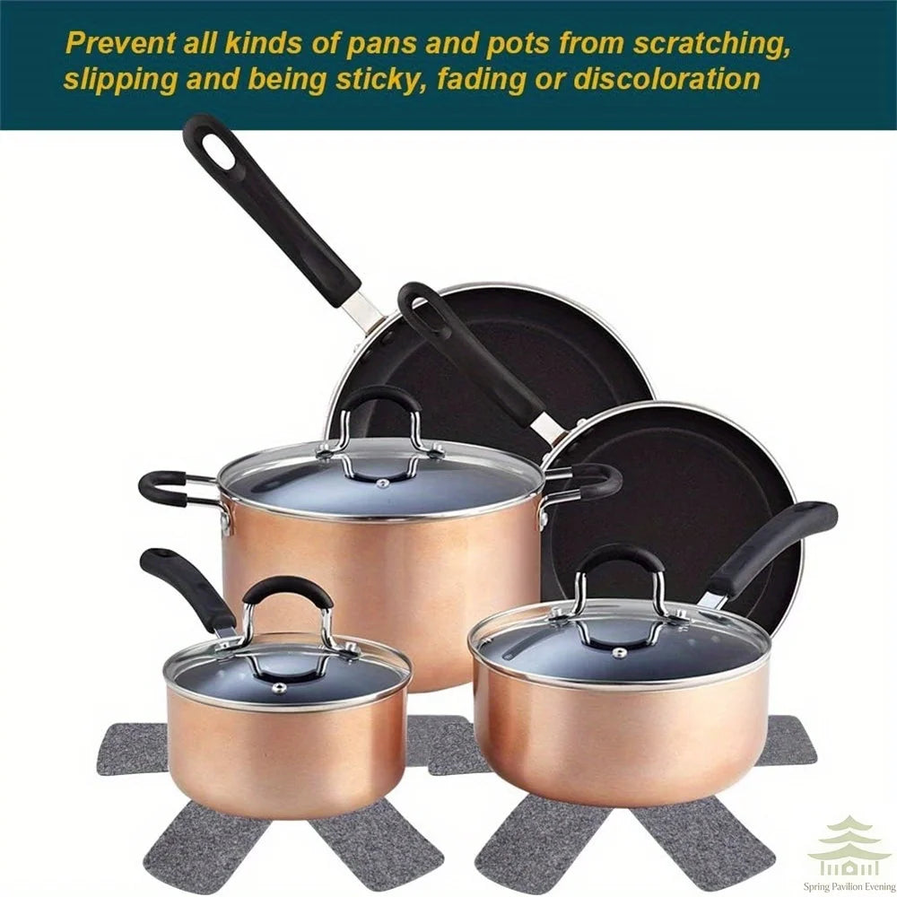 12 PCs/Pack Pot Divider Pad for Stackable Pot Protector, 3 Different