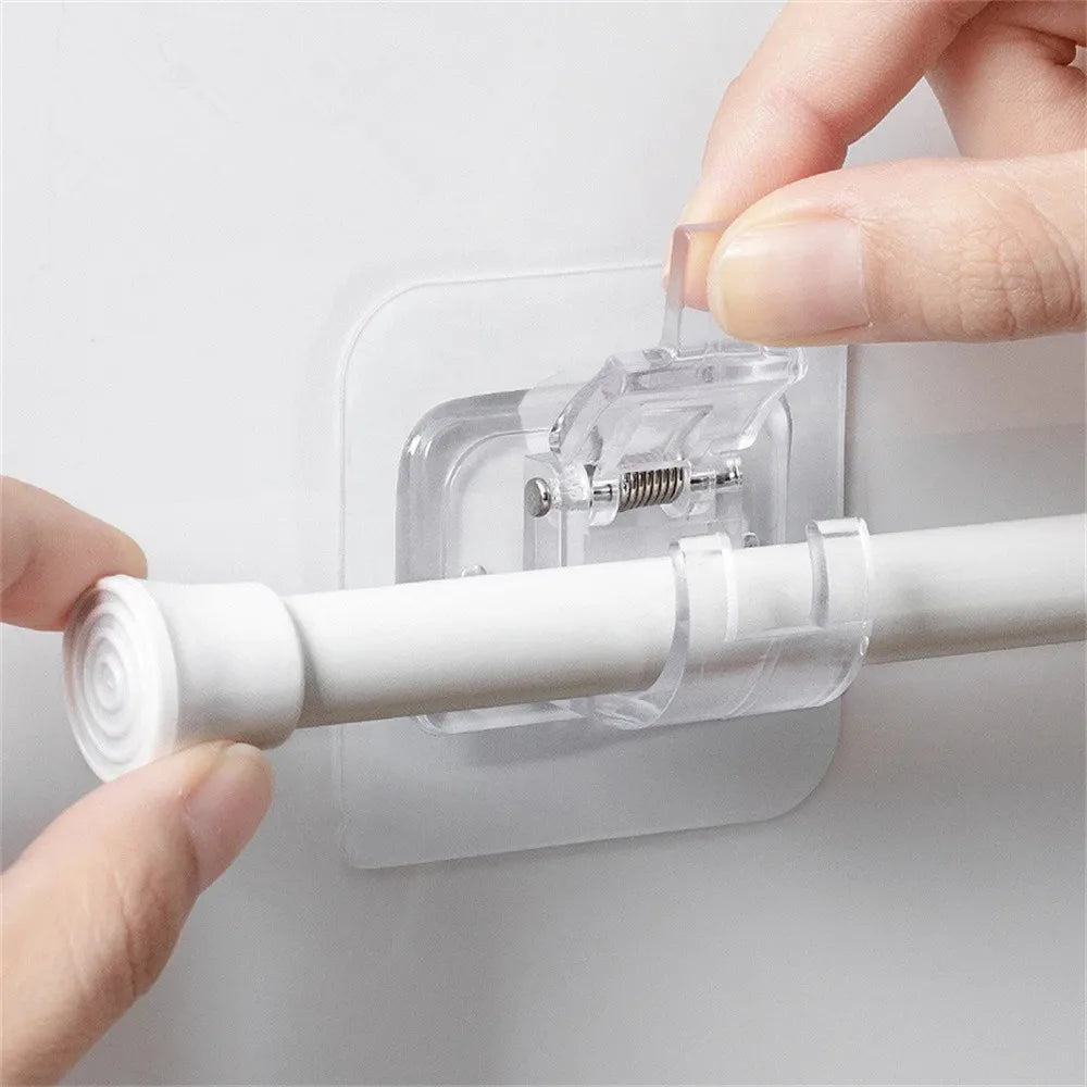 Set of 2/4/8 Self Adhesive Hooks Punch-free Curtain Rod Clip Hook