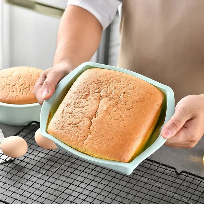 1/4Pcs Silicone Square Cake Plate Non-Stick Brownie Pot with Anti-Slip