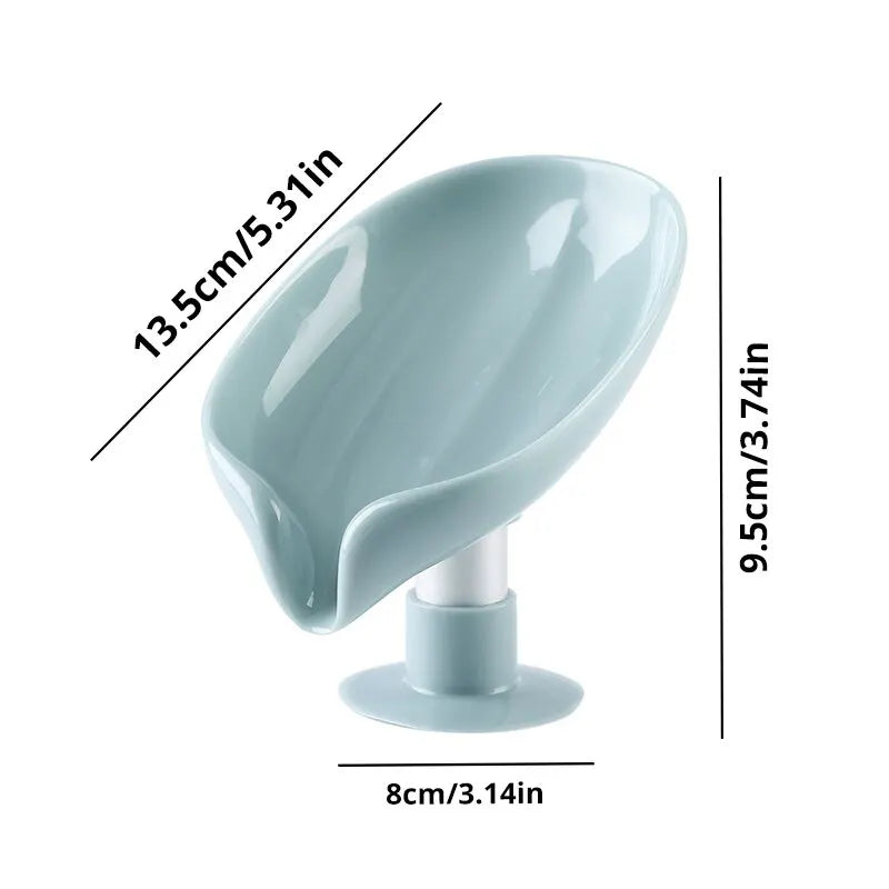 2pcs Soap Box Creative Draining Soap Storage Rack Punch Free Suction