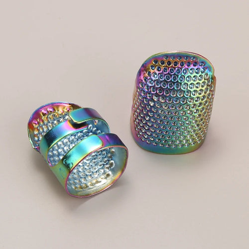 2PCS vintage adjustable thimble hand sewing thimble ring home non-slip
