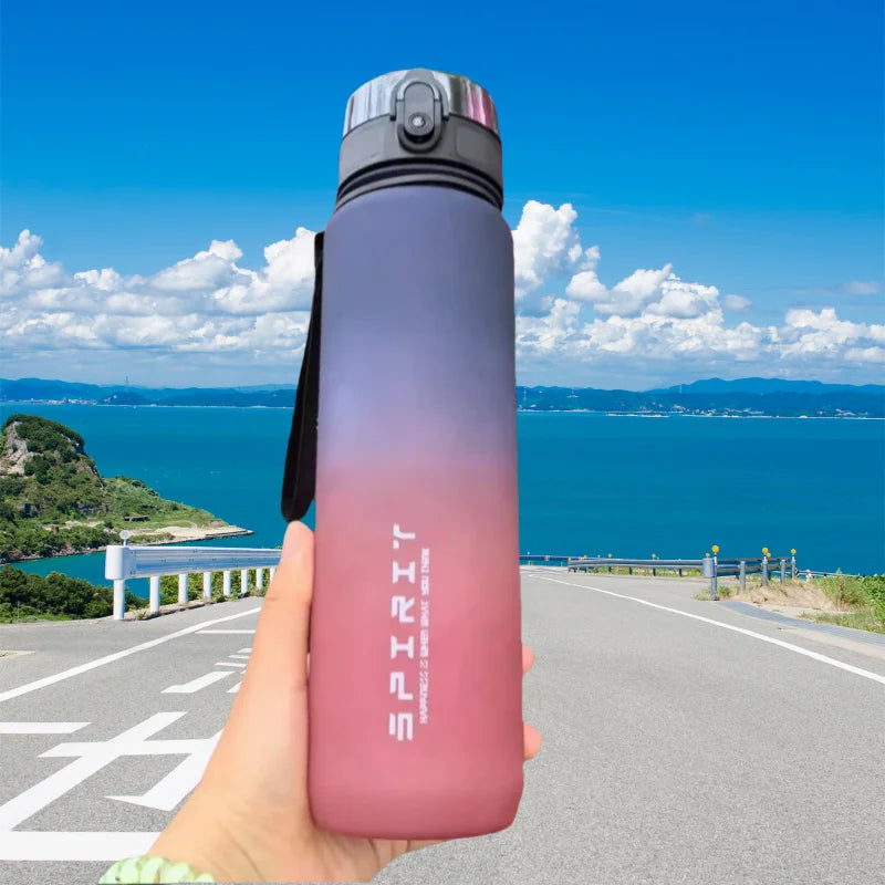 500ML/1000ML Large Capacity Sports Water Bottle Motivational Leak