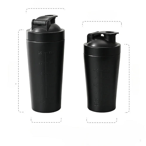 500ML/750ML Stainless Steel Protein Powder Shaker Bottle with Steel