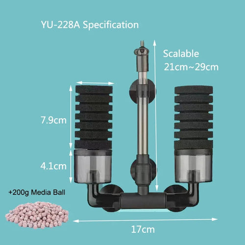 New Aquarium Filter for Aquarium Fish Tank Air Pump Skimmer