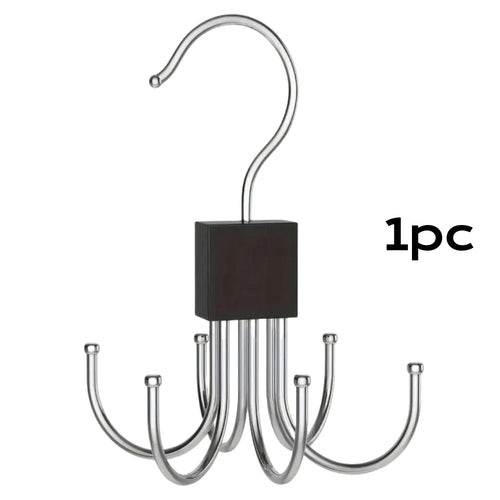 1/5pcs 360° Rotating Storage Hanger Hook Multi-Claw Bag Metal Belts