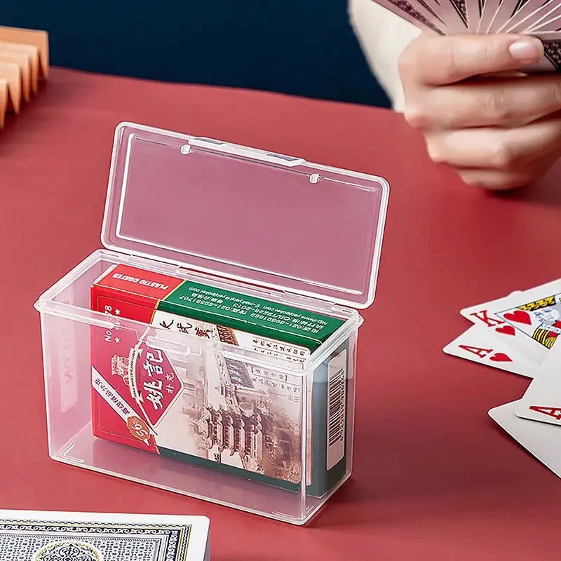 New Transparent Plastic Boxes Playing Cards Container PP Storage Case