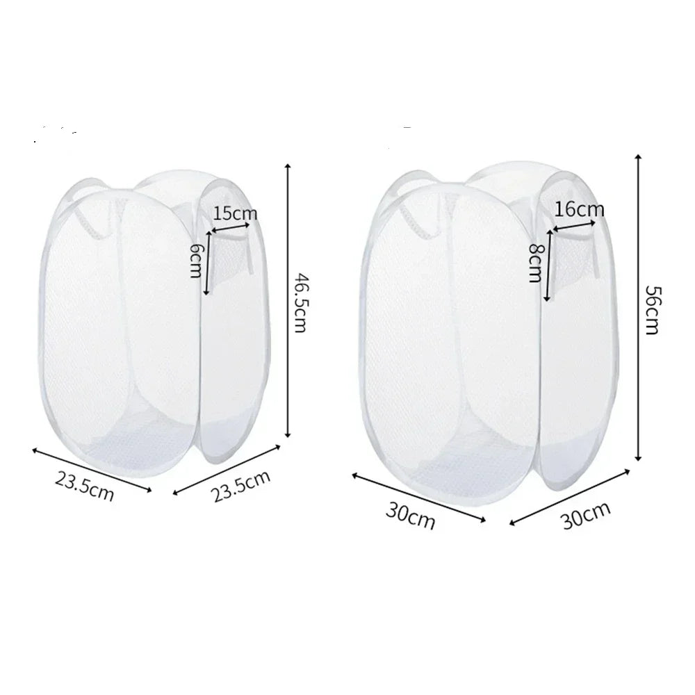 Dirty Clothes Basket Skeleton Ventilated Foldable Easy Storage