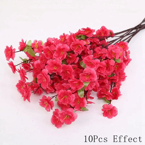 Artificial Sakura Flowers Bouquet Silk Fake Flowers for Home Room