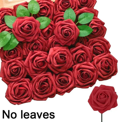25/5pcs Artificial Rose Flowers Multicolor Foam Fake Roses Flower