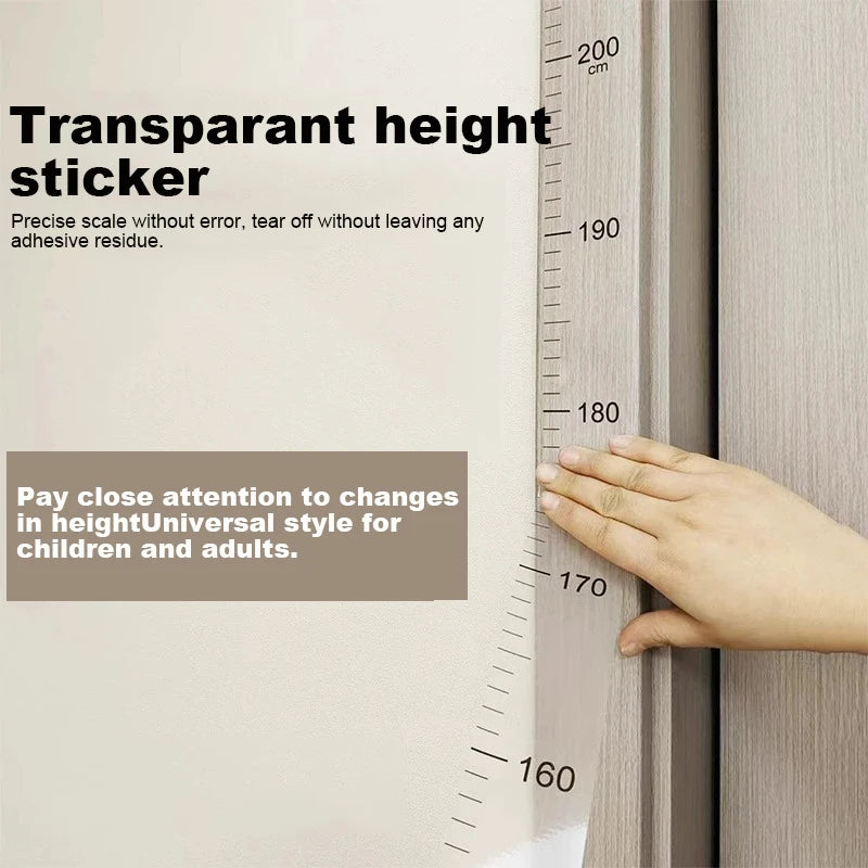 Height Measurement Wall Sticker 0-2m Removable Without Damaging Walls