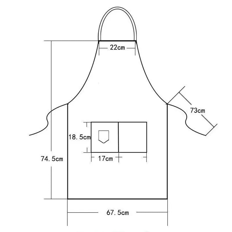 New Fashion Kitchen Aprons for Woman Men Chef Work Apron for Grill