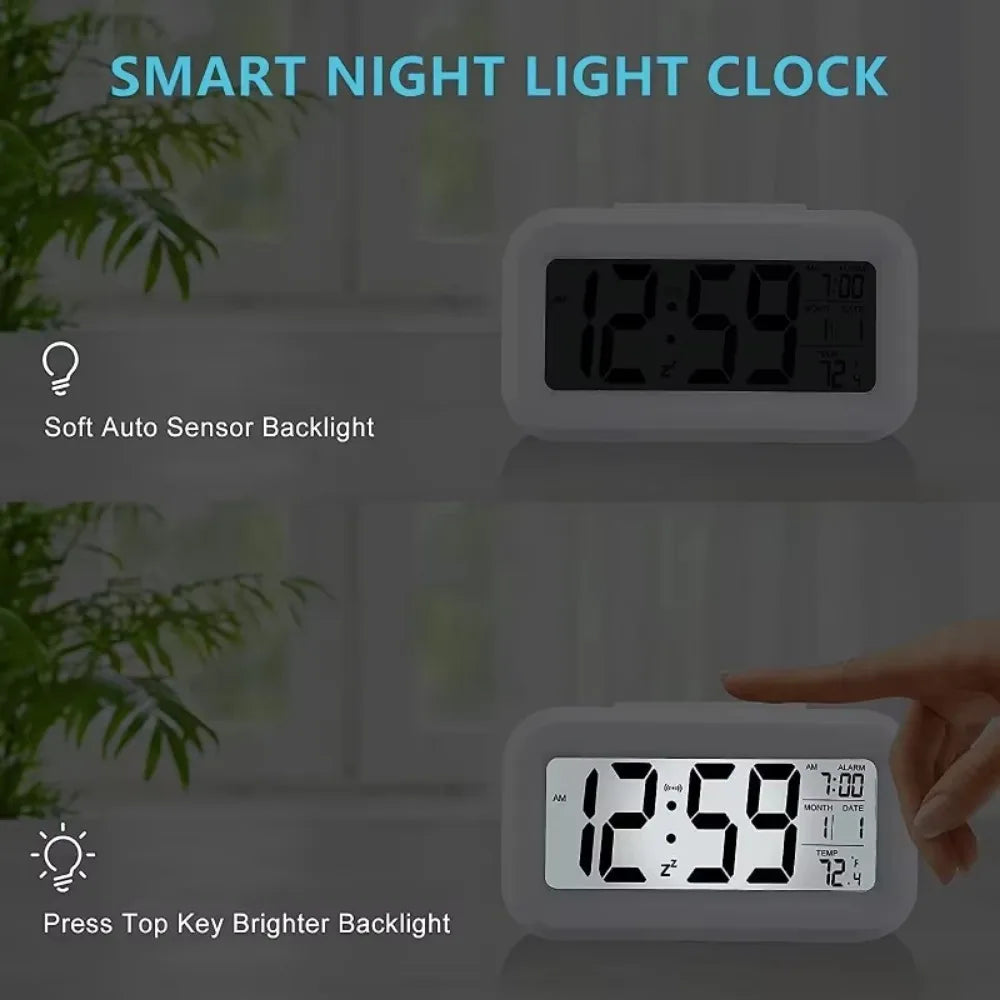 1pc LED Multifunction Digital Alarm Clock  Electronic Backlight Table