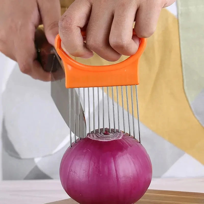 Effortlessly Slice Onions with this 1pc Colorful Onion Slicer Kitchen