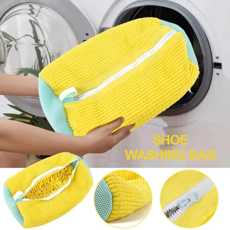 Washing Shoes Bag Padded Net Laundry Shoes Protector Fluffy fibers