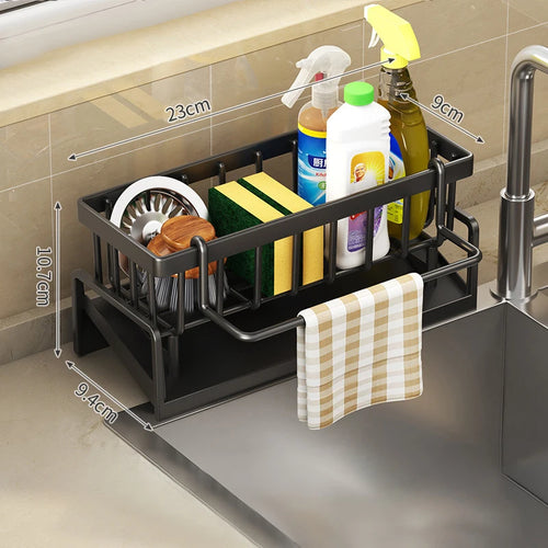 Kitchen Sponge Rack Drain Water Place Dish Soap Organize Rags Multi