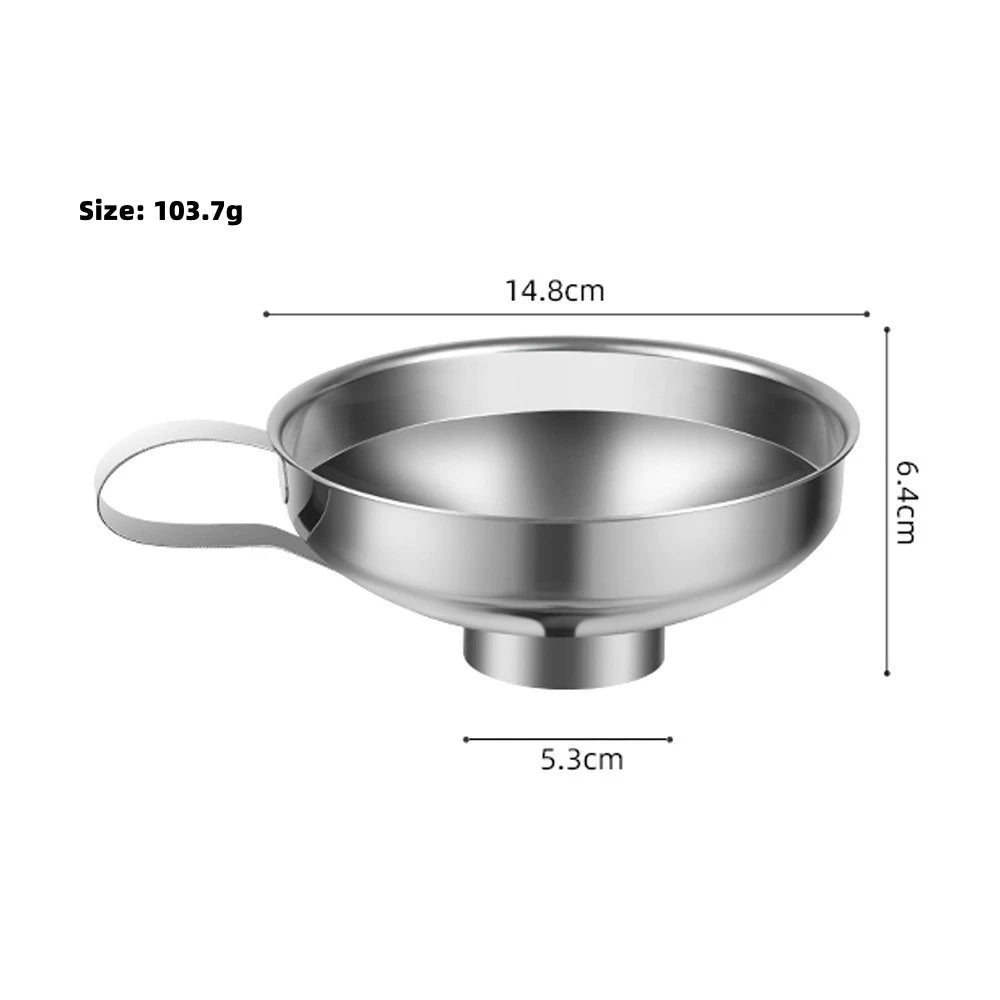 Stainless Steel Wide Mouth Funnel Canning Funnel Cup Jam Salad
